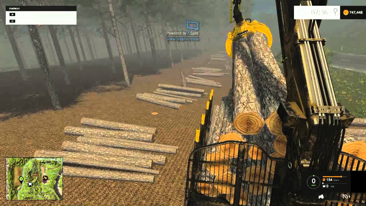 Farming simulator 15, Ponsse buffalo gameplay.