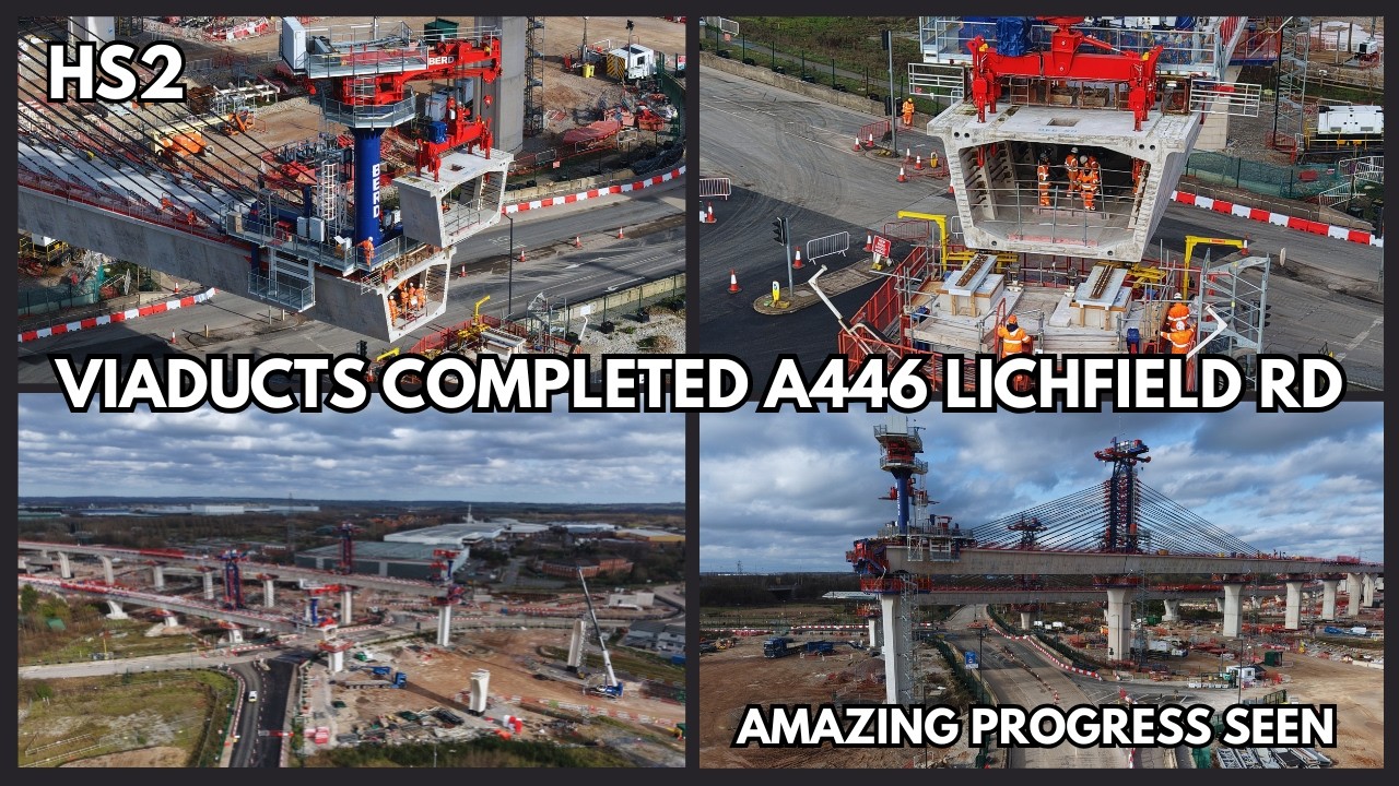 HS2 DELTA JUNCTION - PROGRESS UPDATE - VIADUCTS COMPLETED OVER A446 LICHFIELD ROAD - TAKE A LOOK !!