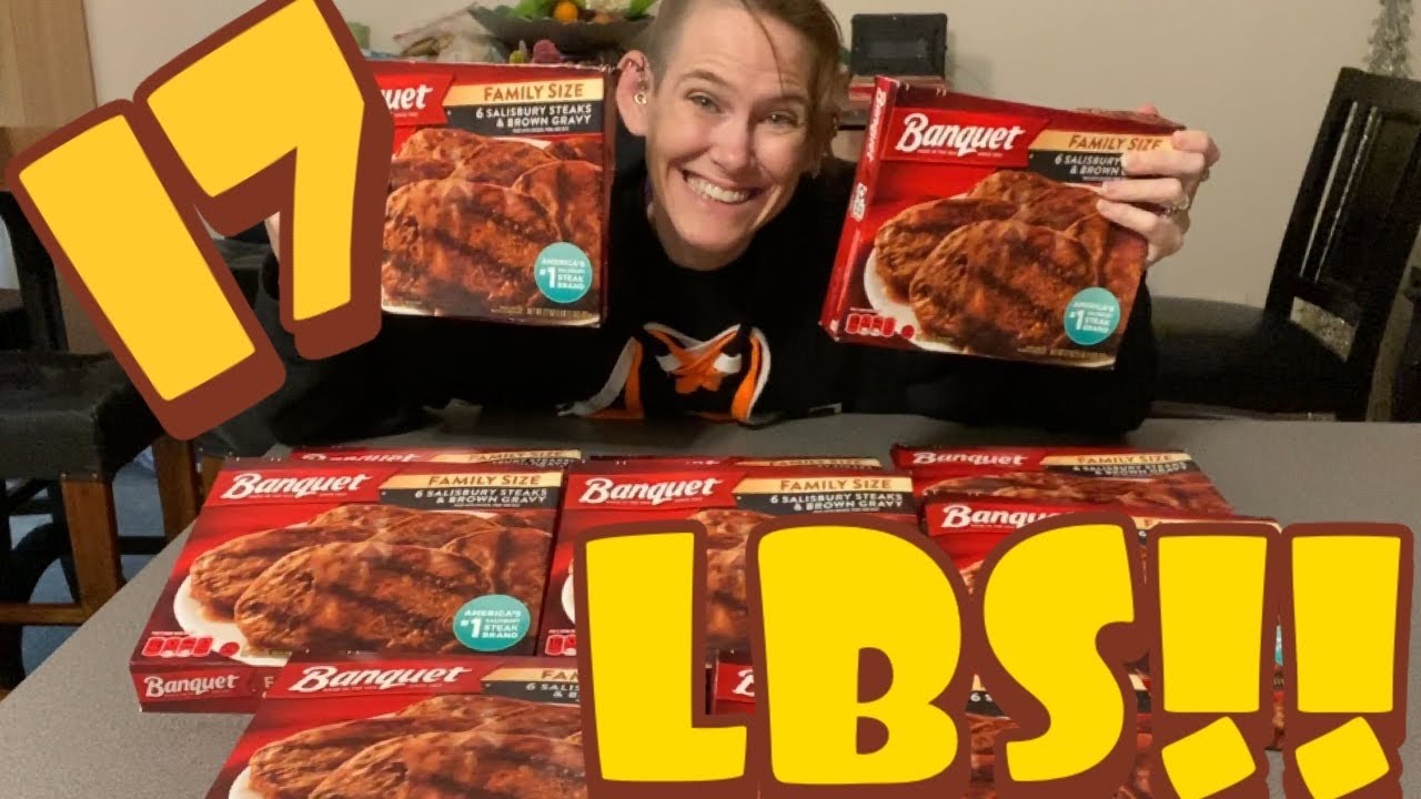 17 LB SALISBURY STEAK CHALLENGE! MEAT MANIA | WOMAN VS FOOD