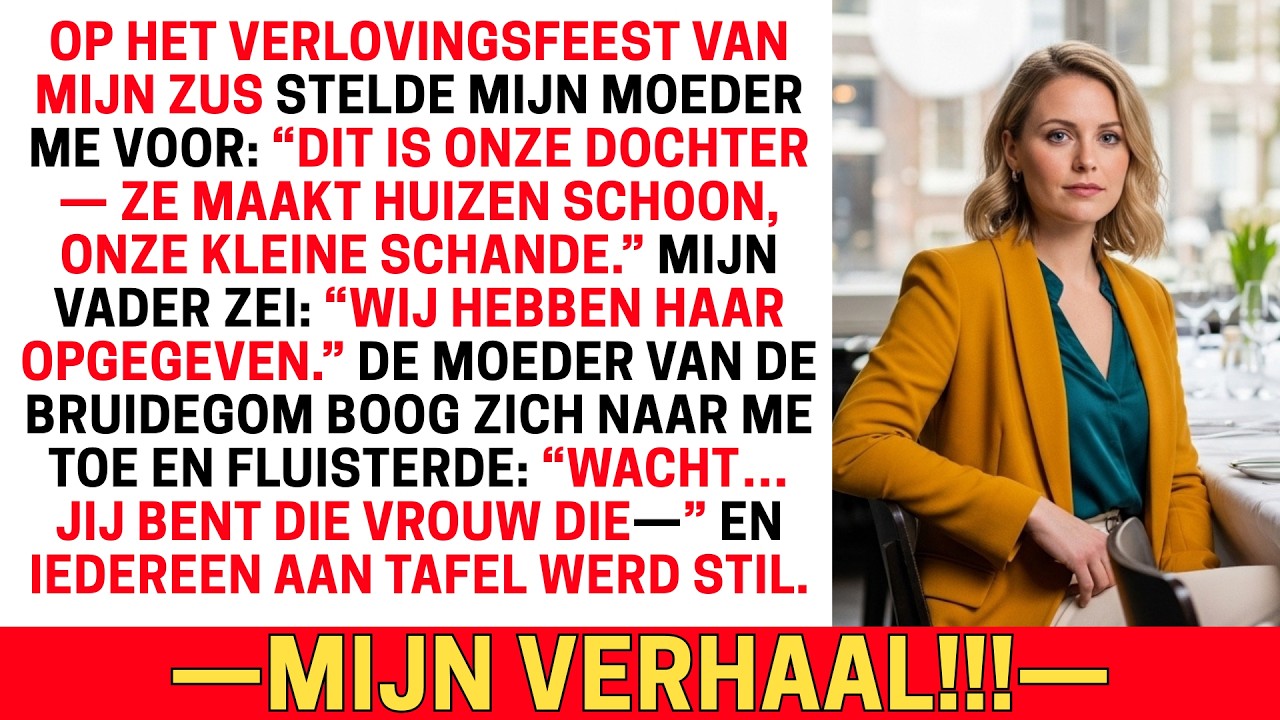 MIJN OUDERS ZEIDEN OP HAAR BRUILOFT: “ZE IS MAAR EEN SCHOONMAAKSTER” — MAAR ZIJ WIST WIE IK WAS