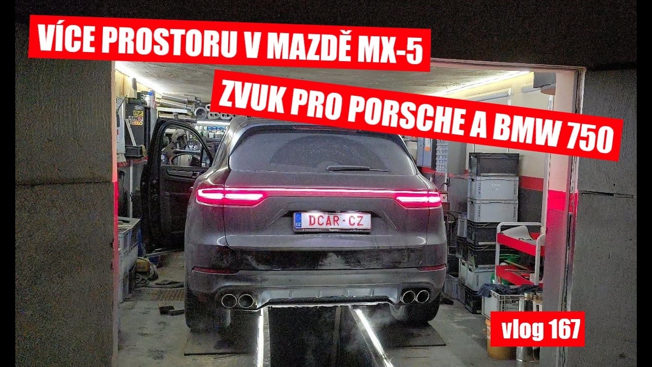 Mazda MX-5 upravujem sezení | úprava výfuku Porsche Cayenne twinturbo a BMW 750 Li