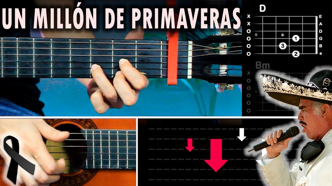 Un Millón De Primaveras - Vicente Fernández GUITARRA Tutorial | Acordes