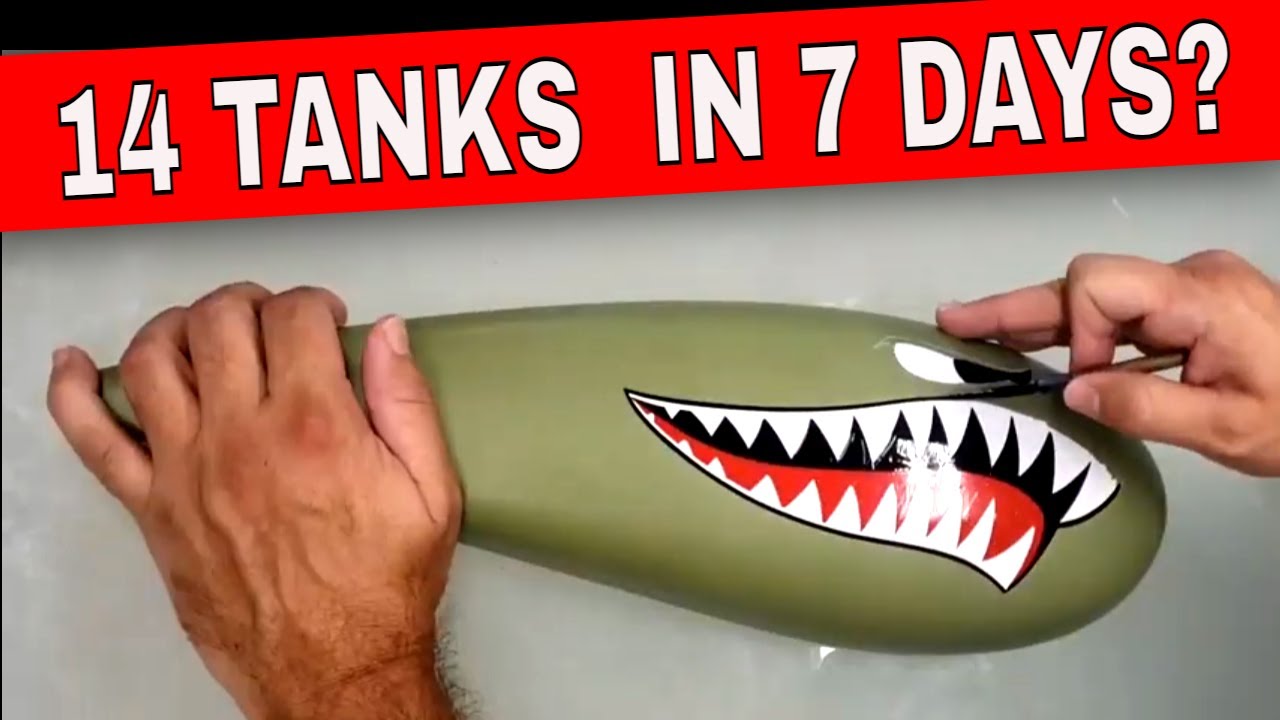 Can I Hand-Paint Graphics On 14 Electric Bicycle Tanks In 7 Days With Enamel Paint