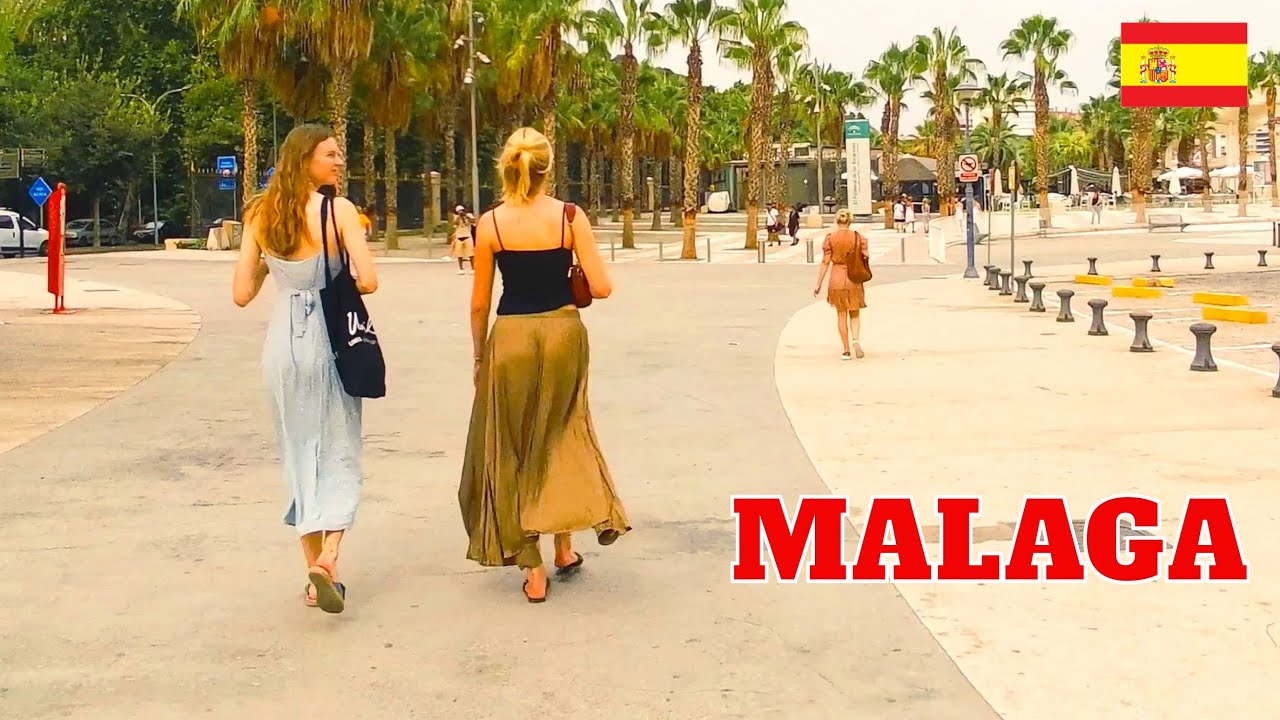 Málaga From City Center to Malagueta Beach Virtual Walking Tour, Spain