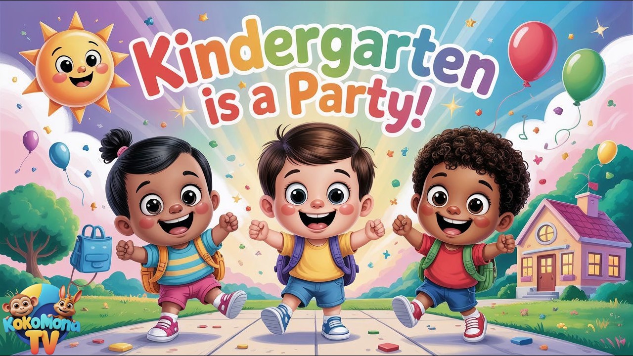 Kindergarten is a Party! 🎈 Fun Learning Song for Kids | KokoMonaTV