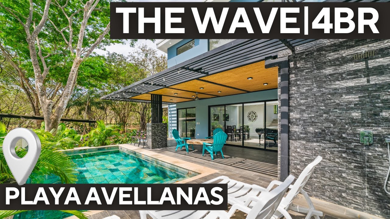 The Wave: Stunning 4BR Beach Home Walking Distance to Playa Avellanas