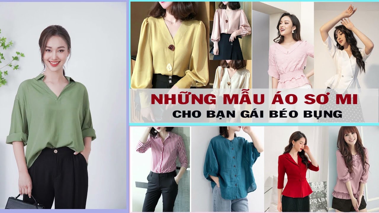 Những Mẫu &Aacute;o Sơ Mi Nữ cho người b&eacute;o bụng gi&uacute;p che khuyết điểm cực kỳ hiệu quả