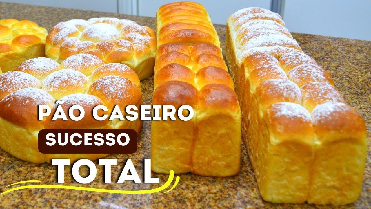 A melhor receita de pão caseiro que mais vende muito - pão artesanal