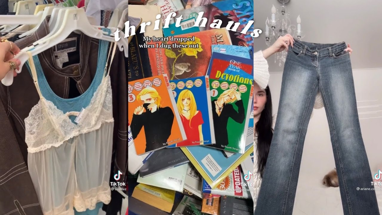 thrift haul & finds tiktok compilation pt. 2 ☃️