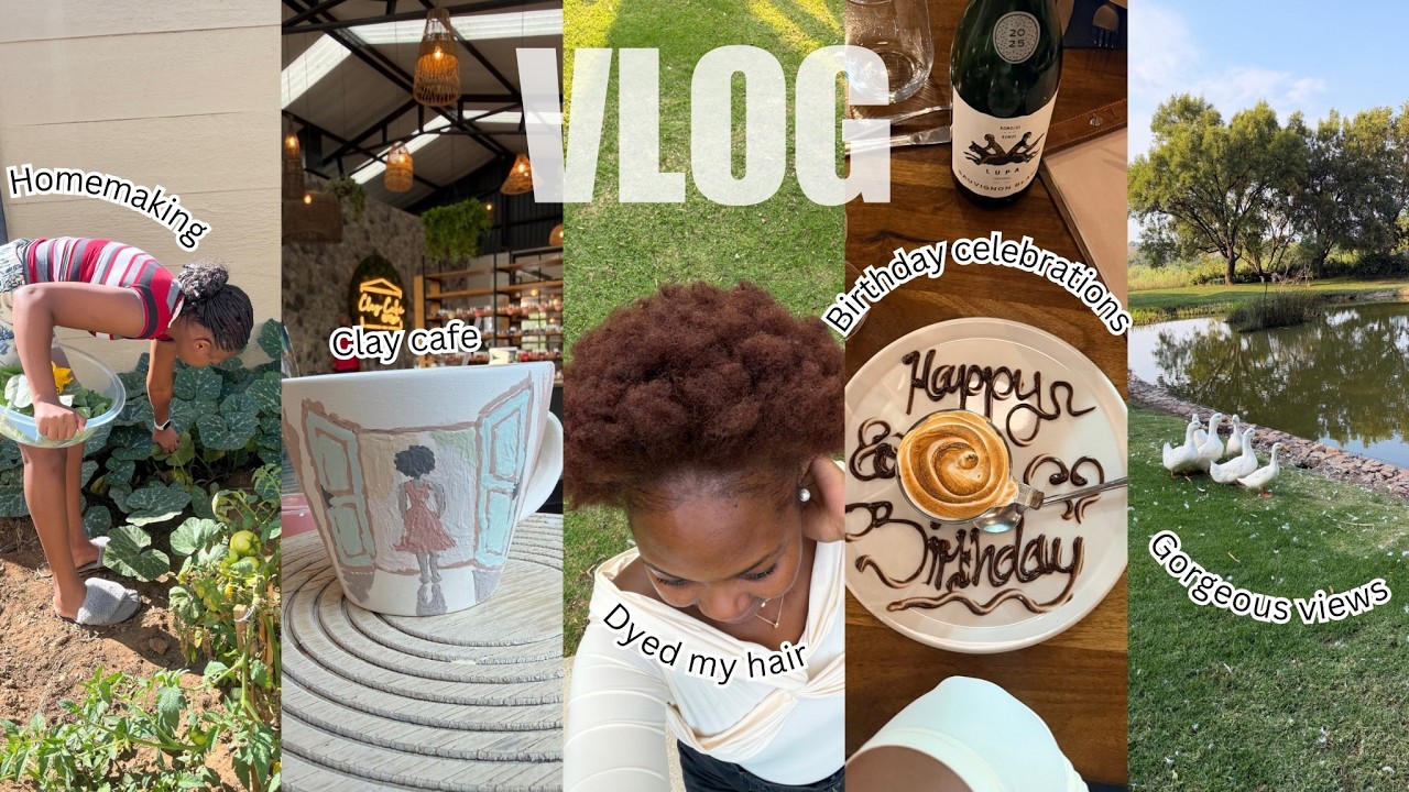 Vlog: Celebrated my birthday | Claycafe | Homemaking | New hair colour alert 💁🏾‍♀️