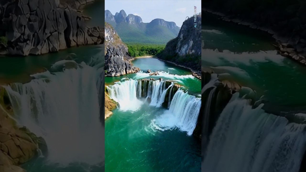 Part 36: Nature | Mountain Waterfall Scenery & Relaxing Piano Music 