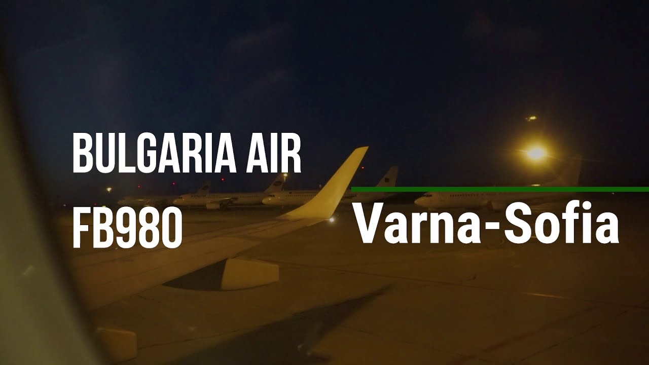 Bulgaria Air Varna airport departure (Varna- Sofia FB980) - Embraer E190 Engine sound