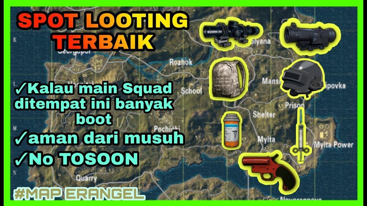 TEMPAT SPOT LOOT TERBAIK JARANG DIKUNJUNGI PLAYER PUBG MOBILE
