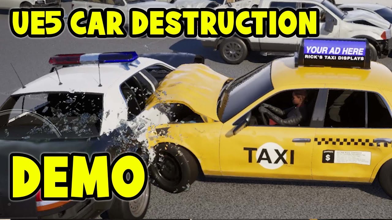 Unreal Engine 5 - Destructible Vehicles (Matrix Awakens Demo)