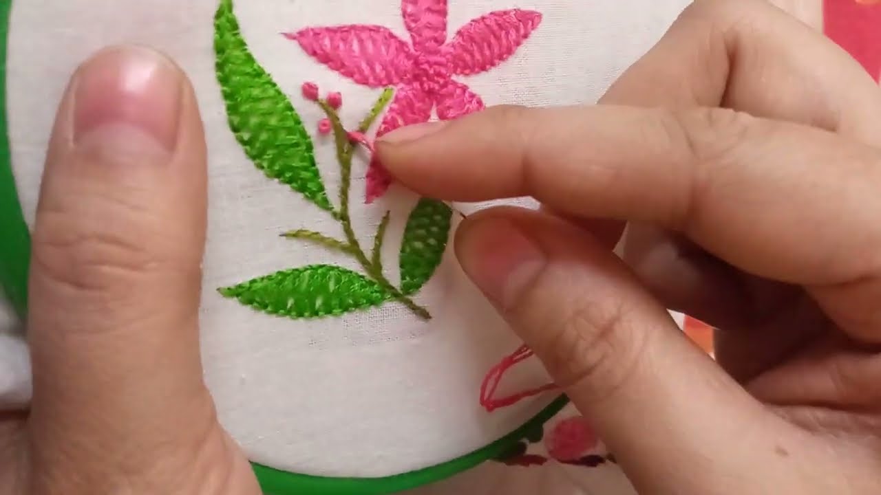 machli tanka,fish bone stitch #new #simple #art #easy stitch #hand embroidery