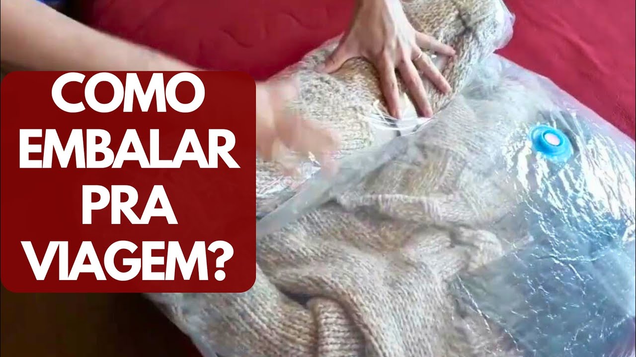 Saco a vácuo com bombinha para viagem como usar