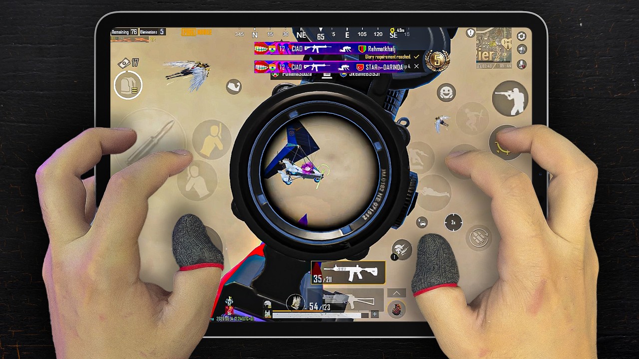 iPad Pro M2🔥 HANDCAM 120 FPS | 6 Finger Claw + Gyroscope | PUBG Mobile