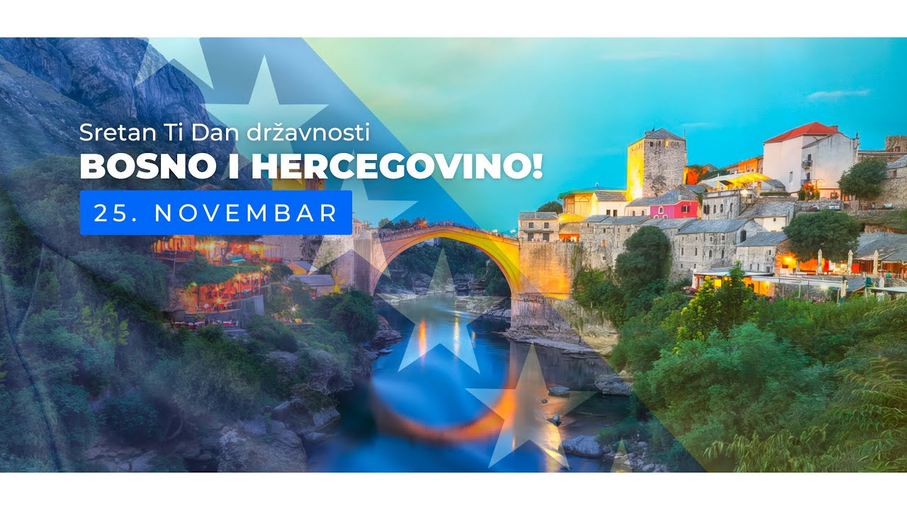 Sretan Ti Dan državnosti Bosno i Hercegovino! – 25. novembar. BiH u srcu! 💛💙 (Cover)