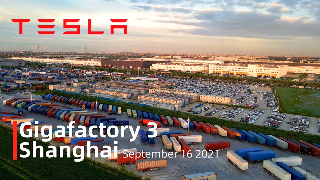(September 16 2021)Tesla Gigafactory 3 Shanghai 4K Video