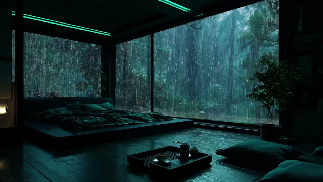 Dark Night Rainstorm 🌧🌙 | Relaxing Rain Sounds for Deep Sleep & Stress Relief
