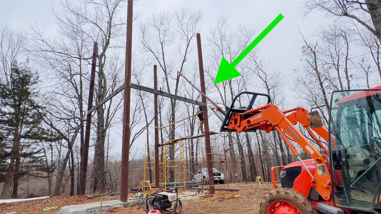 No Skylift Needed!! UP WE GO!! EP #2 Building a Fire/Lookout Tower Airbnb!!!
