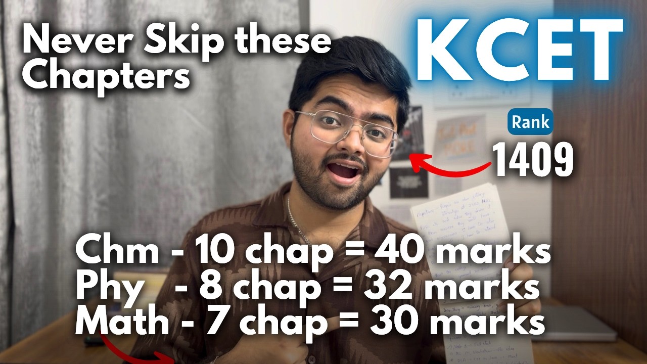 I found these HIGH SCORING chapters to crack KCET 2026 