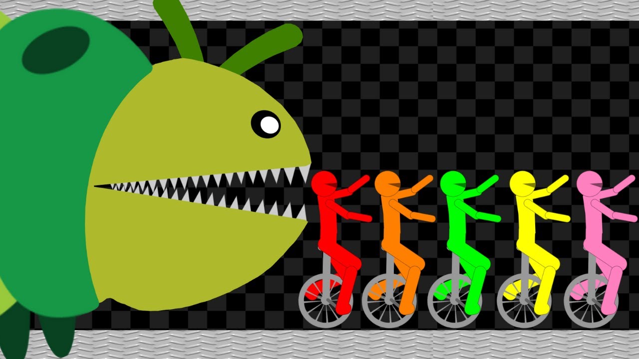 Survival Stickman Unicycle Race - Escape From Caterpillar Monster