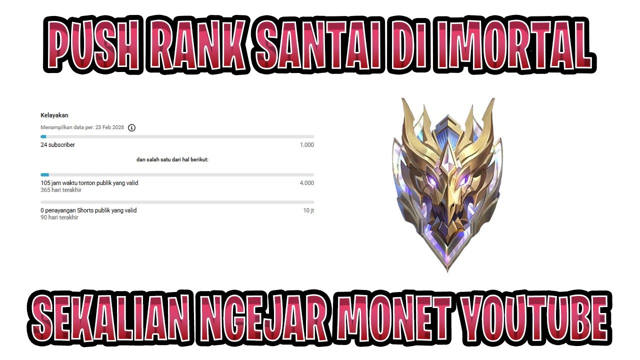 🔴 Live sampe sahur! | Push Rank Santai Mythic Immortal | Ngejar Monet Day 4