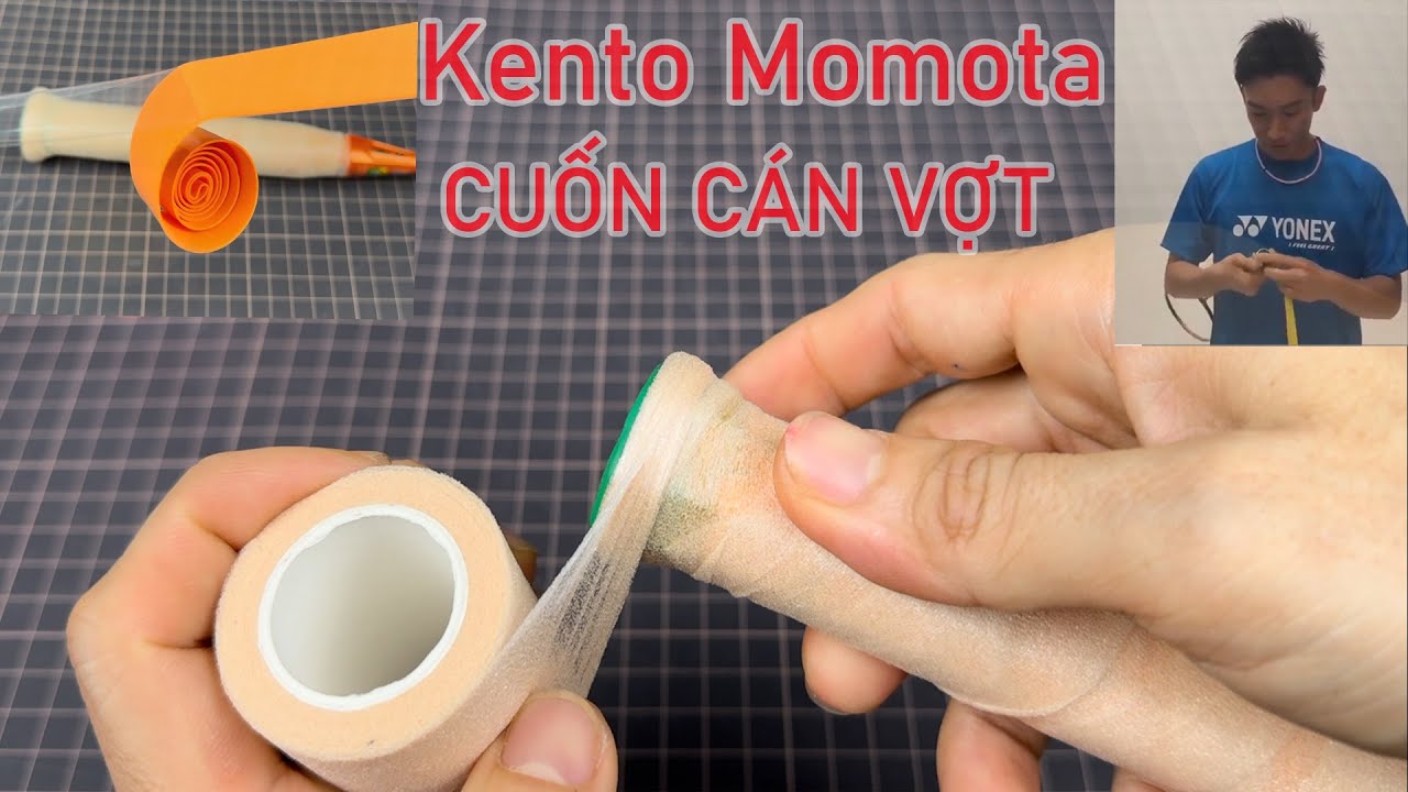 Cuốn cán vợt như Kento Momota | How to wrap racket like style Kento Momota
