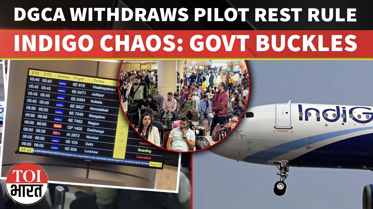 DGCA Withdraws New Pilot Rest Rule After Massive IndiGo Flight Cancellation Chaos Across India