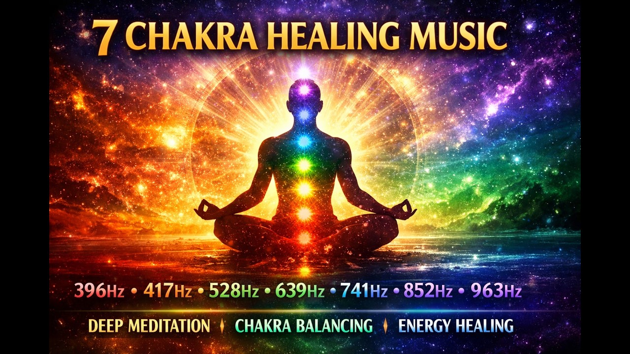 7 Chakra Healing Meditation Music – Full Chakra Activation | 396Hz 528Hz 963Hz Healing Frequencies