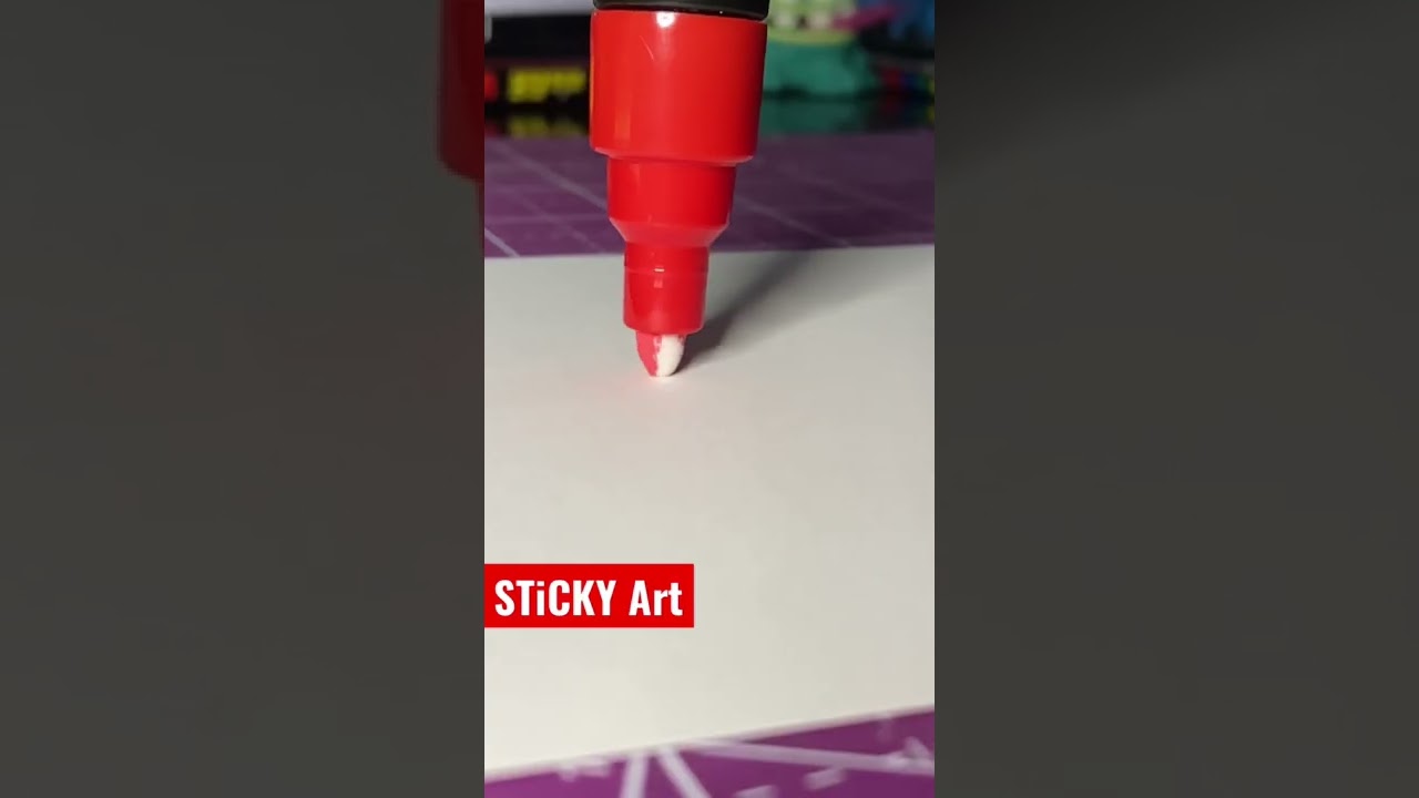 Starting a Red Posca Marker #satisfying #posca