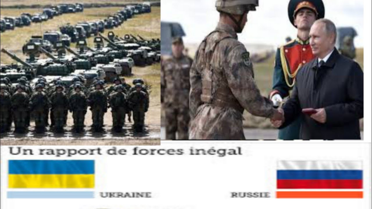 comparaison entre l'arm&eacute;e russe et l'arm&eacute;e ukrainienne (troupes, blind&eacute;s, avions etc)