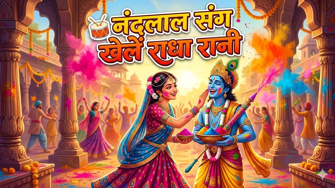 🥁 नंदलाल संग खेलें राधा रानी | Barsana Vrindavan Holi 2026 | New Bhajan 🌼