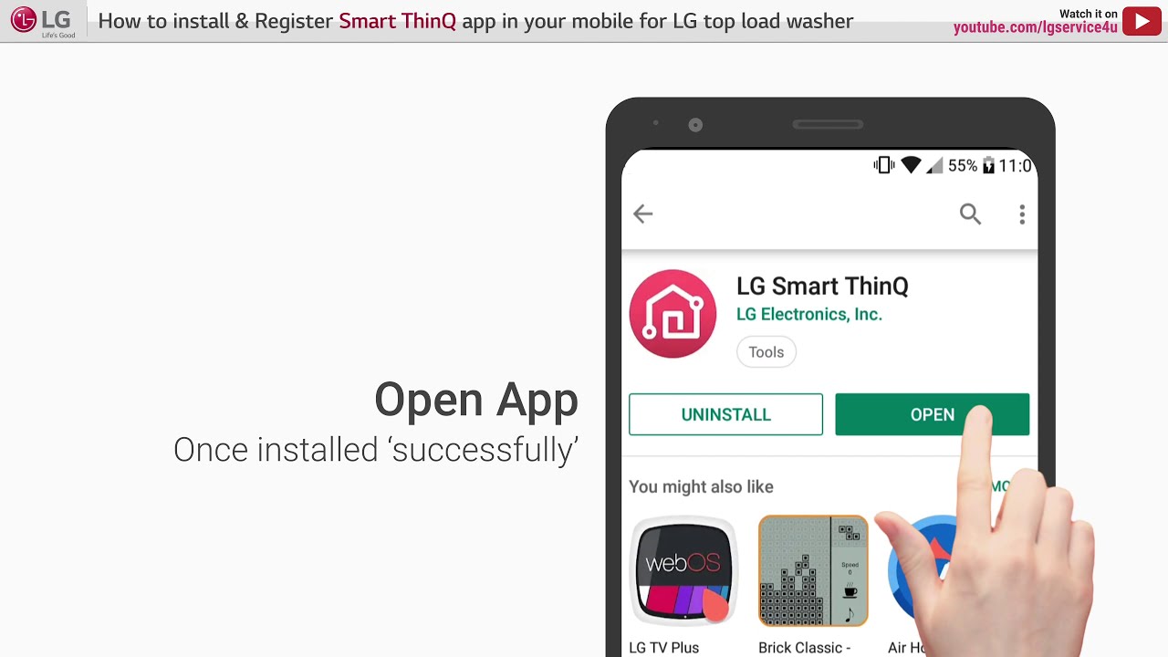 [LG Top Load Washer] -How to Install & Register product using ThinQ app