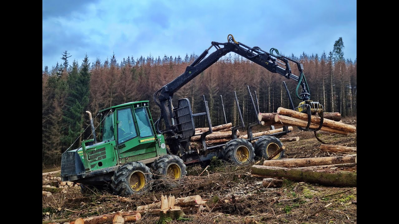 🌲*Deere with sound* • John Deere 1110D • Schipper Bosbouw B.V • Forwarder in action • Part-3🌲