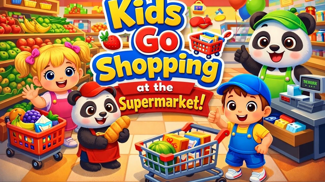 Let’s Go to the Supermarket! 🛍️ Kids Video