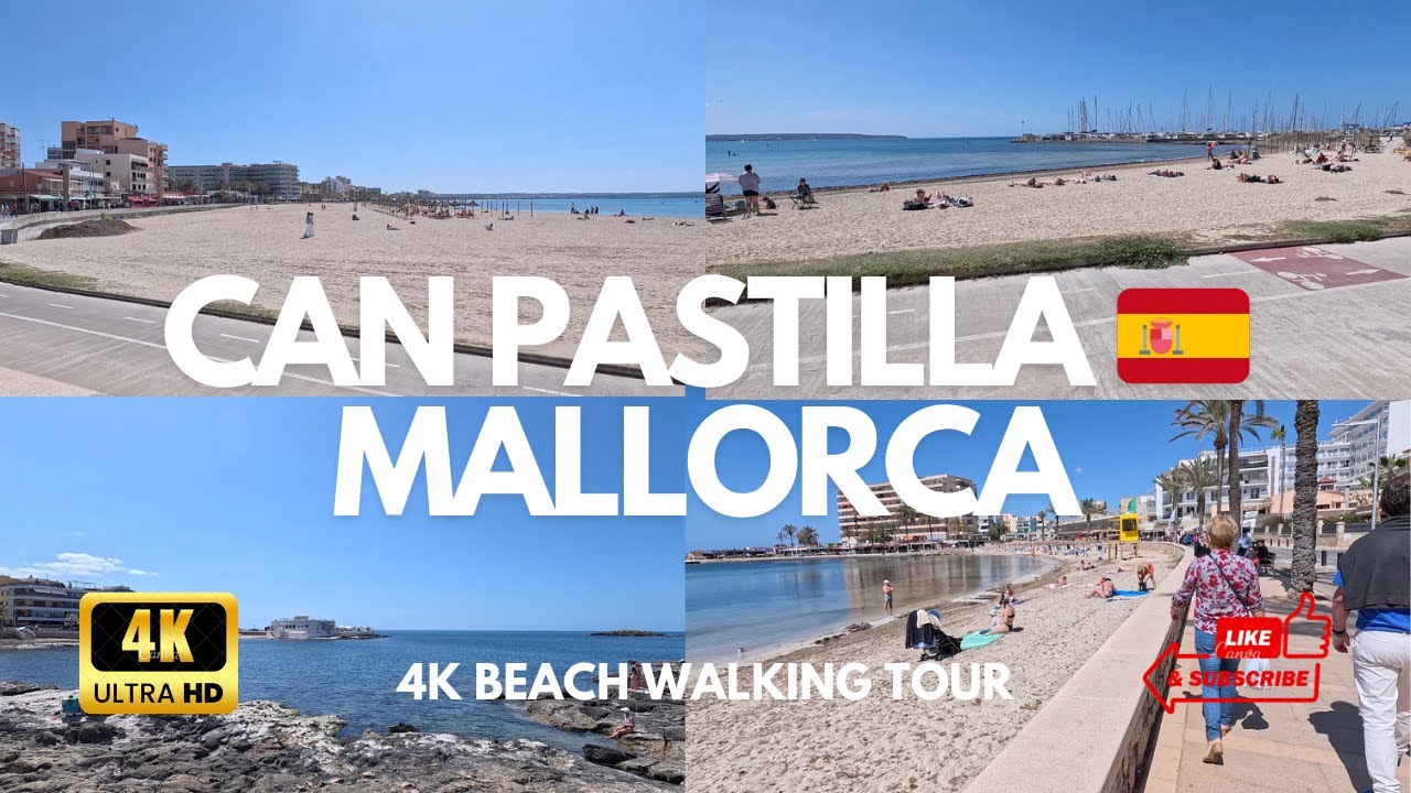 Can Pastilla Mallorca 🇪🇸 Beach Walk Along The Coast 🏖️🌴