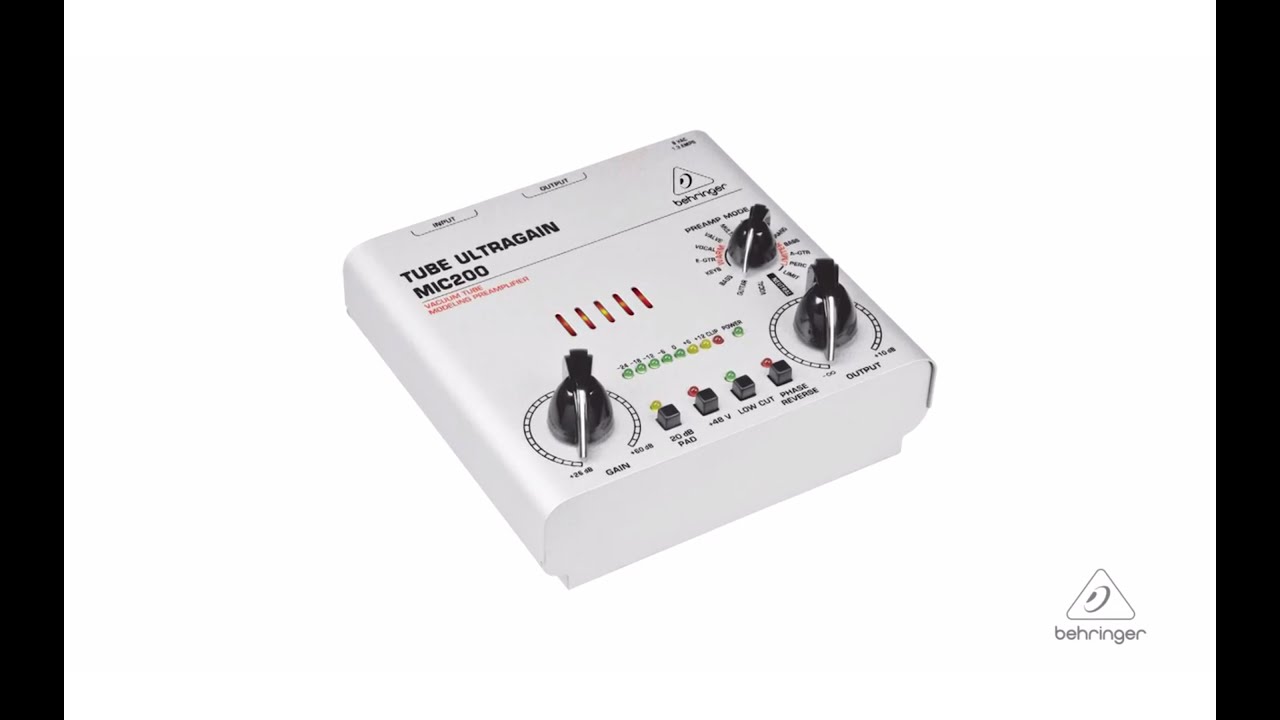 TUBE ULTRAGAIN MIC200 Audiophile Vacuum Tube Preamplifier
