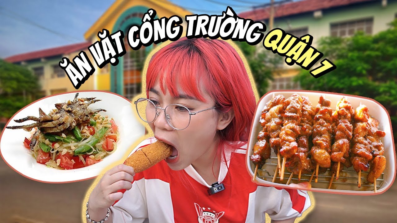 Ăn vặt xuyên đêm trước cổng trường Quận 7. Misthy bất ngờ gặp 