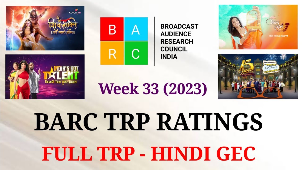 BARC TRP Ratings Week 33 (2023) : Full TRP Report