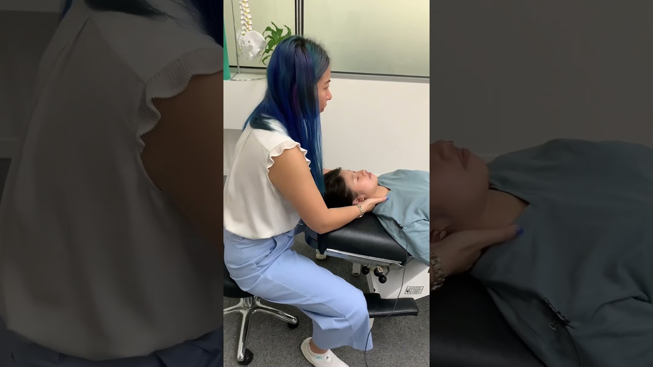 Her headache is gone , thanks to chiro. ASMR chiropractic adjustment crack! Compilation!