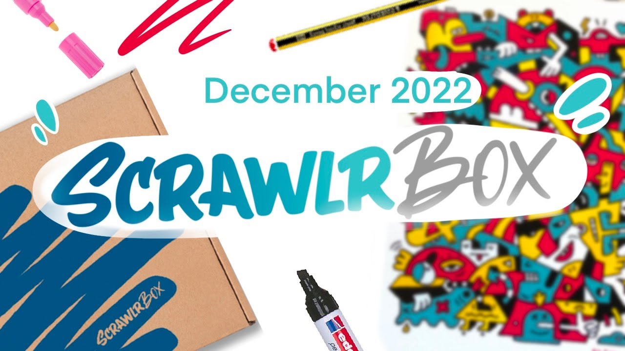 my FAVOURITE BOX YET!! //  ScrawlrBox December 2022 UNBOXING! // EmilyArts