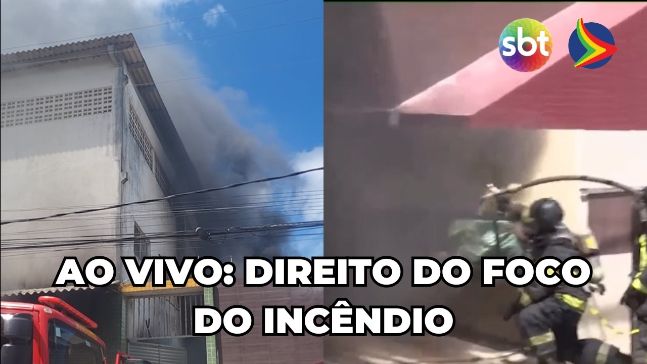 AO VIVO: Incêndio de grandes proporções atinge depósito de loja em Caruaru