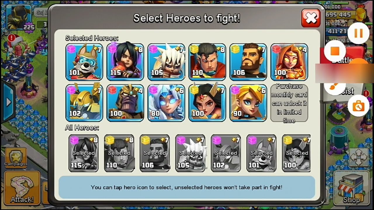 Coz1- Base attack part-6 | Attack bases with Strong heroes| Clash of Avengers| Clash of zombies