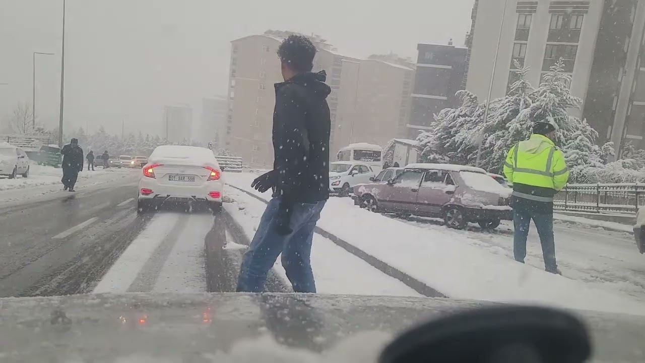 يوم ثلجي بأمتياز بكهرمان مرعش طريق الجاورو يول