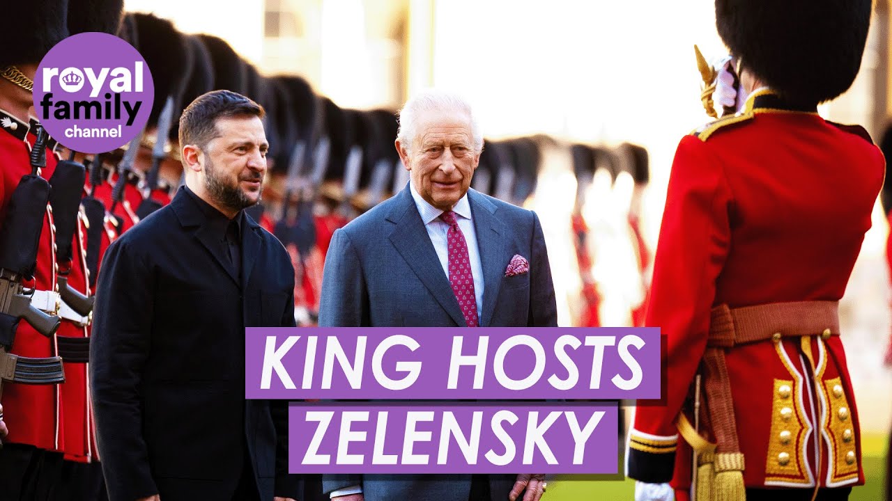 King Charles and President Zelensky Inspect the Guard of Honour