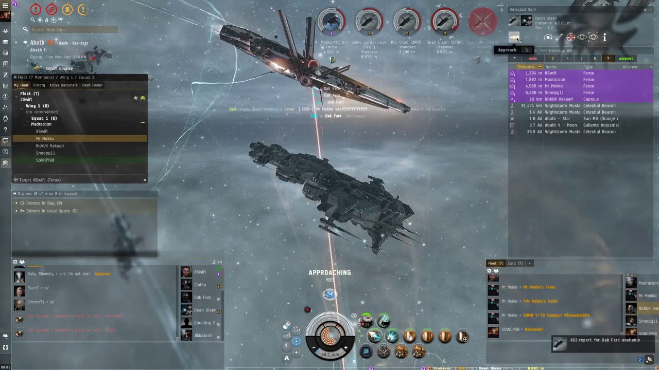 2.4 Billion ISK Kills with Remote Rep Feroxs!