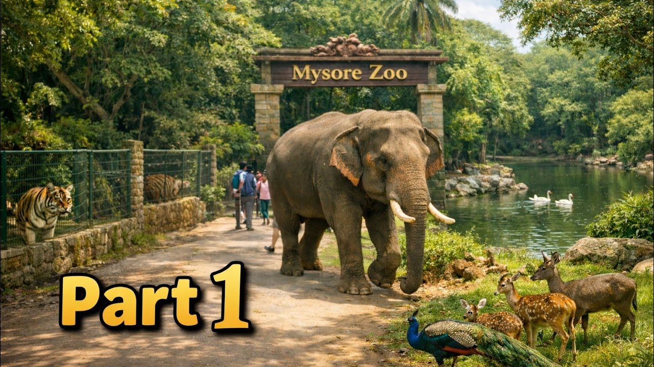 Mysore Zoo Vlog | Nature, Wildlife & Amazing Views 🐘🌿 | Part 1