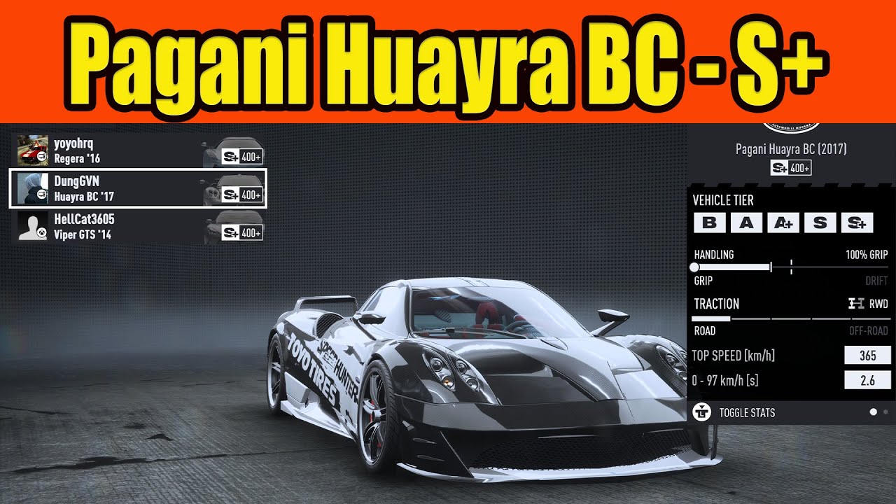 Pagani Huayra BC build S+ Class in NFS Unbound